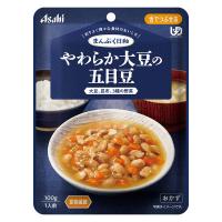 介護食 やわらか食 アサヒグループ食品 まんぷく日和 やわらか大豆の五目豆 12袋【舌でつぶせる】