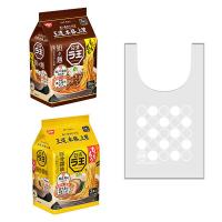 【おまけ付き】日清食品 ラ王3食パック2種セット ＋特製クリアエコバッグ［担々麺・豚骨醤油］1セット