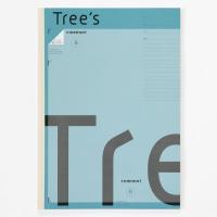 日本ノート Tree'sノート A4 PメモリB罫6mm 40枚 ライトブルー TRPBA4 1冊