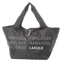 レディース 折り畳みバッグ BIG保冷保温エコバッグ ブラック LAKOLE/ラコレ