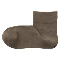 無印良品 レディース 婦人 足なり直角 履き口やわらか レーヨン混 薄手ショート丈靴下 口ゴムなし ２３〜２５ｃｍ ブラウン