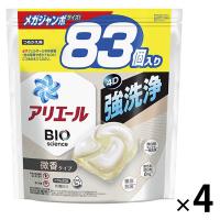 アリエールBIO science 洗濯洗剤 ジェルボール 微香タイプ 詰め替え メガジャンボ 1セット（83粒入×4個） P＆G