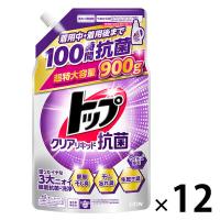 トップクリアリキッド抗菌 詰め替え 超特大 900g 1セット（1個×12） 衣料用洗剤 ライオン