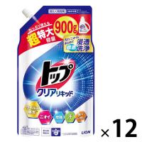 トップ クリアリキッド 詰め替え 超特大 900g 1セット（1個×12） 衣料用洗剤 ライオン