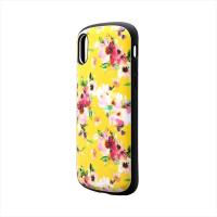 【アウトレット】MSソリューションズ iPhone XS/iPhone X 耐衝撃ハイブリッドケース フラワーイエロー LP-IPSHVCDB 1個