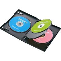 【アウトレット】サンワサプライ DVDトールケース(4枚収納・10枚セット・ブラック) DVD-TN4-10BKN 1個