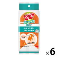 3M スコッチブライト バスシャイン 抗菌 スポンジ お風呂 浴槽 湯アカ 掃除 キズつけない オレンジ 1セット（6個入）