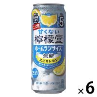 チューハイ 甘くない檸檬堂 無糖 にごりレモン 缶 500ml 6本