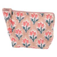 ブロックプリントポーチS ピンク studio CLIP