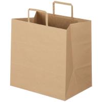 アスクル 平紐クラフト紙手提袋ベーシックタイプ 300×310×210mm 茶無地  1袋（50枚入）【紙袋】 オリジナル