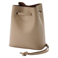 無印良品 ヌメ革 巾着バッグ グレイッシュブラウン タテ１９×ヨコ１６×マチ８ｃｍ 良品計画