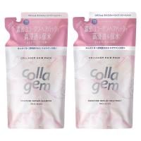 collagem（コラジェム） モイスチャーリペア シャンプー+トリートメント 詰め替え ペアセット 各370g 詰替 つめかえ