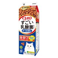いなば CIAO（チャオ）すごい乳酸菌 クランキー 牛乳パック かつお節味 国産 総合栄養食 400g 1個 キャットフード 猫