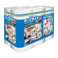 洗って使えるペーパータオル 1個（70カット×6ロール）スコッティ 洗える キッチンペーパー 日本製紙クレシア