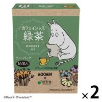 国太楼 ムーミン カフェインレス緑茶 三角ティーバッグ 1セット（16バッグ入×2）