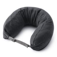無印良品 フィットするネッククッション 杢黒 約１６×６４ｃｍ 良品計画