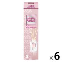 サワデー香るスティック パルファム スパークリングピンク 玄関 部屋用 芳香剤 詰め替え用 70ml 6個 小林製薬