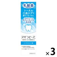 歯磨き粉 口臭ケア アバンビーズ トータル口臭ケア シトラスミント 80g 1セット（3本） わかもと製薬