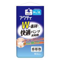 【大人用おむつ/紙パンツ】長時間 4回分 M-L Wの素材で快適パンツ 1パック(18枚入) アクティ 日本製紙クレシア