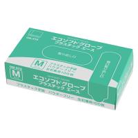 オカモト プラスチック手袋 エコソフトグローブプラスチックエース M OM-372 1箱（100枚入）