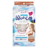 白元アース ビースタイル プリーツタイプ 涼やか心地 ミルクティーベージュ×テラコッタ 58253-0 1箱（20枚入）