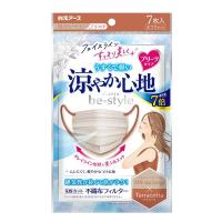白元アース ビースタイル プリーツタイプ 涼やか心地 ミルクティーベージュ×テラコッタ 58251-0 1袋（7枚入）
