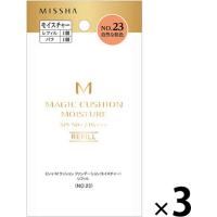 MISSHA（ミシャ） M クッションファンデーション モイスチャー NO.23（自然な肌色） SPF50+・PA+++ レフィル　＜韓国コスメ＞ ×3個
