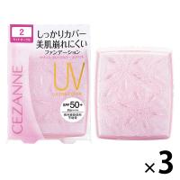CEZANNE（セザンヌ） ウルトラカバーUVパクト 2ライトオークル SPF50+・PA++++ セザンヌ化粧品 ×3個