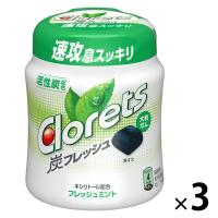 クロレッツ 炭フレッシュ フレッシュミントボトル 3個 モンデリーズ ガム