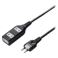 ヤザワコーポレーション 裏面フックマグネット付タップ3個口2m黒 H4HJS302BK 1個