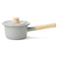 ハニーウェア （Honey Ware） ホーロ 鍋 ミルクパン 14cm IH対応 ライトグレー CTN-14M.LG 富士ホーロー