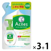 【3+1】メンソレータム アクネス 薬用ふわふわな洗顔料 詰替 140mL　×4個　