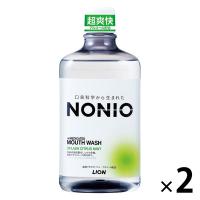 マウスウォッシュ ボトル NONIO ノニオ スプラッシュシトラスミント アルコール配合 超爽快 1000mL 2本 口臭対策 ライオン