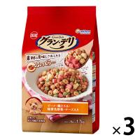 グランデリ ふっくら仕立て ビーフ・鶏ささみ・野菜 ・チーズ入 1.7kg（小分け5袋）国産 3袋 ドッグフード 犬