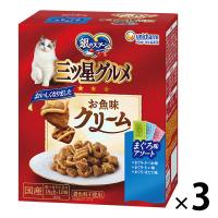 銀のスプーン 三ツ星グルメ お魚味クリーム 3種のまぐろ味アソート 国産 180g（18g×10袋入）3個 キャットフード ドライ