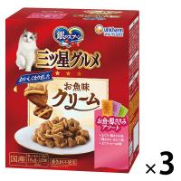 銀のスプーン 三ツ星グルメ お魚味クリーム 3種のお魚・鶏ささみアソート 国産 180g（18g×10袋）3個 キャットフード 猫