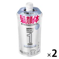 メンズビオレ ONE 髪顔体 オールインワン全身洗浄料 フルーティーサボンの香り 詰め替え 340ml 2個 全身のケアこれ１本！