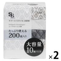 LOHACO - ティッシュペーパー 200組 （10個入）スマートスタイル