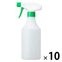 【スプレーボトル】  「現場のチカラ」 スプレーボトル 500ml 緑 半透明 1セット（10本） オリジナル