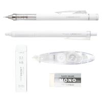 トンボ鉛筆 MONO文具セット グレースケール ホワイト PCC-541BAZ 1セット