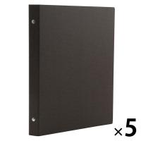 LOHACO - 無印良品 バインダー B5 26穴 ダークグレー 1セット（5冊