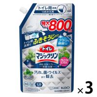 トイレマジックリン 消臭・洗浄スプレー 除菌・抗菌 クリーンミント 詰め替え 800ml 大容量 1セット（3個）花王