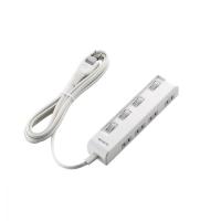 エレコム 省エネタップ 個別スイッチ 横挿し 4個口 3m ホワイト T-E5C-2430WH 1個