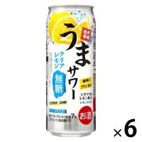 チューハイ うまサワー クリアレモン 無糖 500ml 缶 6本