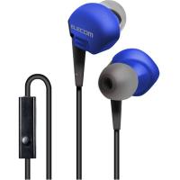 エレコム ステレオヘッドホン(マイク付)/耳栓タイプ/φ3.5/10.0mmドライバ/Grand Bass/GB10/ブルー EHP-GB10MXBU 1個