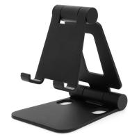 スマホスタンド 折りたたみ小型/〜5インチまで対応/mini DOUBLE SWING/ブラック AS-MWBM-BK 1個 アーキサイト
