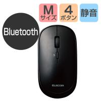 Bluetoothマウス 無線 ワイヤレス 4ボタン 薄型 モバイル ポーチ付 ブラック M-TM10BBBK エレコム 1個