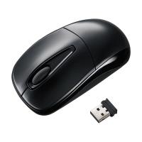 ワイヤレスマウス　無線　静音　3ボタン　中型サイズ　光学式　MA-WH123BK　サンワサプライ　1個