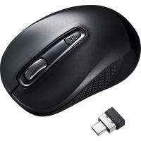 ワイヤレスマウス　無線　3ボタン　中型サイズ　ブルーLED　MA-WBLC41BK　サンワサプライ　1個