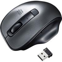 ワイヤレスマウス　無線　静音　5ボタン　中型サイズ　ブルーLED　MA-WBTBL135GM　サンワサプライ　1個